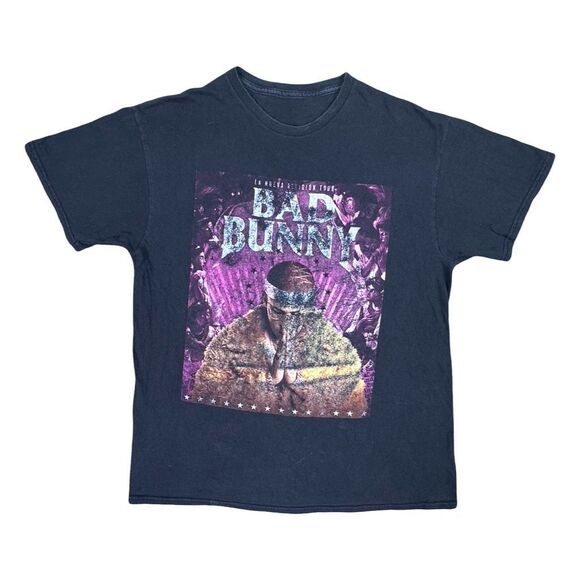 Bad Bunny 2018 La Nueva Religion Tour Tee - Cut Tag - Listed As Large - Picture 1 of 6